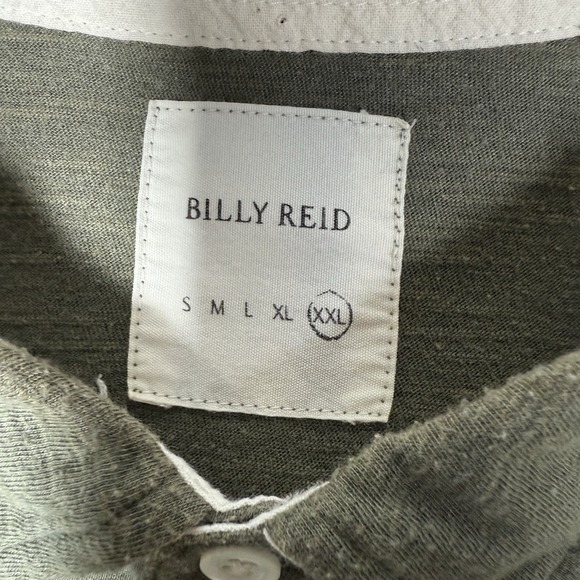 2-Billy Reid Polo Shirts Men's XXL Green‎ Black Short Sleeve Casual Golf - Picture 10 of 13